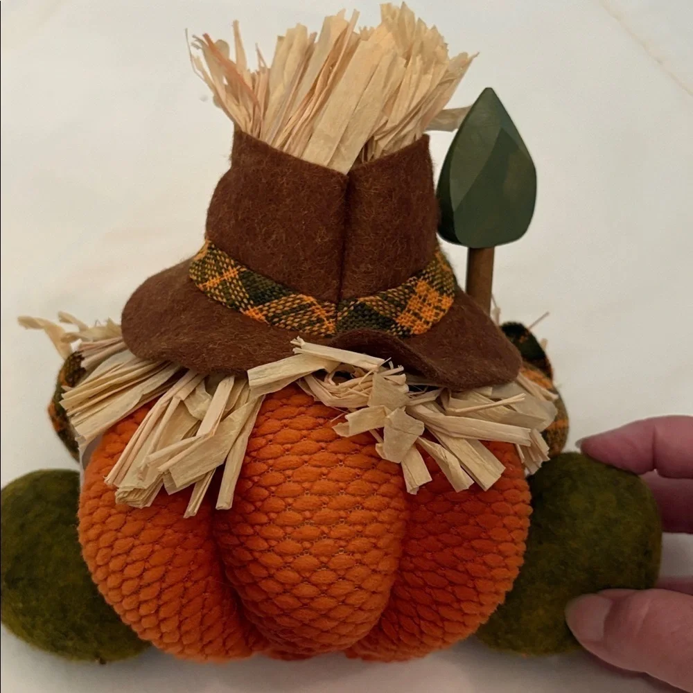 Fall Scarecrow and Rustic Pumpkin Decor
